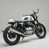 BE-10 Bass Master polished stainless steel exhaust for Royal Enfield Interceptor 650 and Continental GT 650