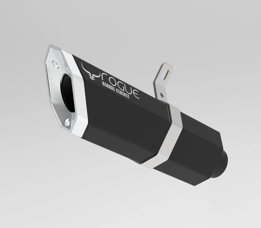 Barrel Rogue slip-on exhaust for Aprilia SR 160 and SXR 160 stainless steel performance scooter exhaust