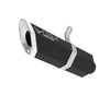 Barrel Rogue V1 stainless steel slip-on motorcycle exhaust available in black and steel finish