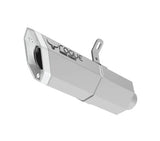 Barrel Rogue V1 stainless steel slip-on motorcycle exhaust available in black and steel finish