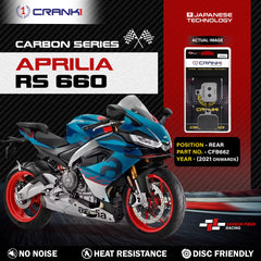 CRANK1 CFB662 Carbon Brake Pads Rear For Aprilia RS 660 2021 Motorcycle