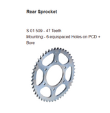 Brass Chain and Sprocket Kit NXRC 232 for Yamaha R15 V2 15T 47T 132 Links