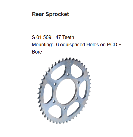 Brass Chain and Sprocket Kit NXRC 232 for Yamaha R15 V2 15T 47T 132 Links