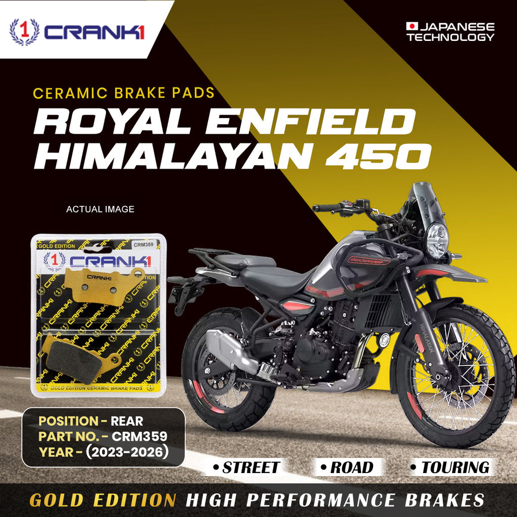 CRANK1 CRM359 ceramic rear brake pads for Royal Enfield Himalayan 450
