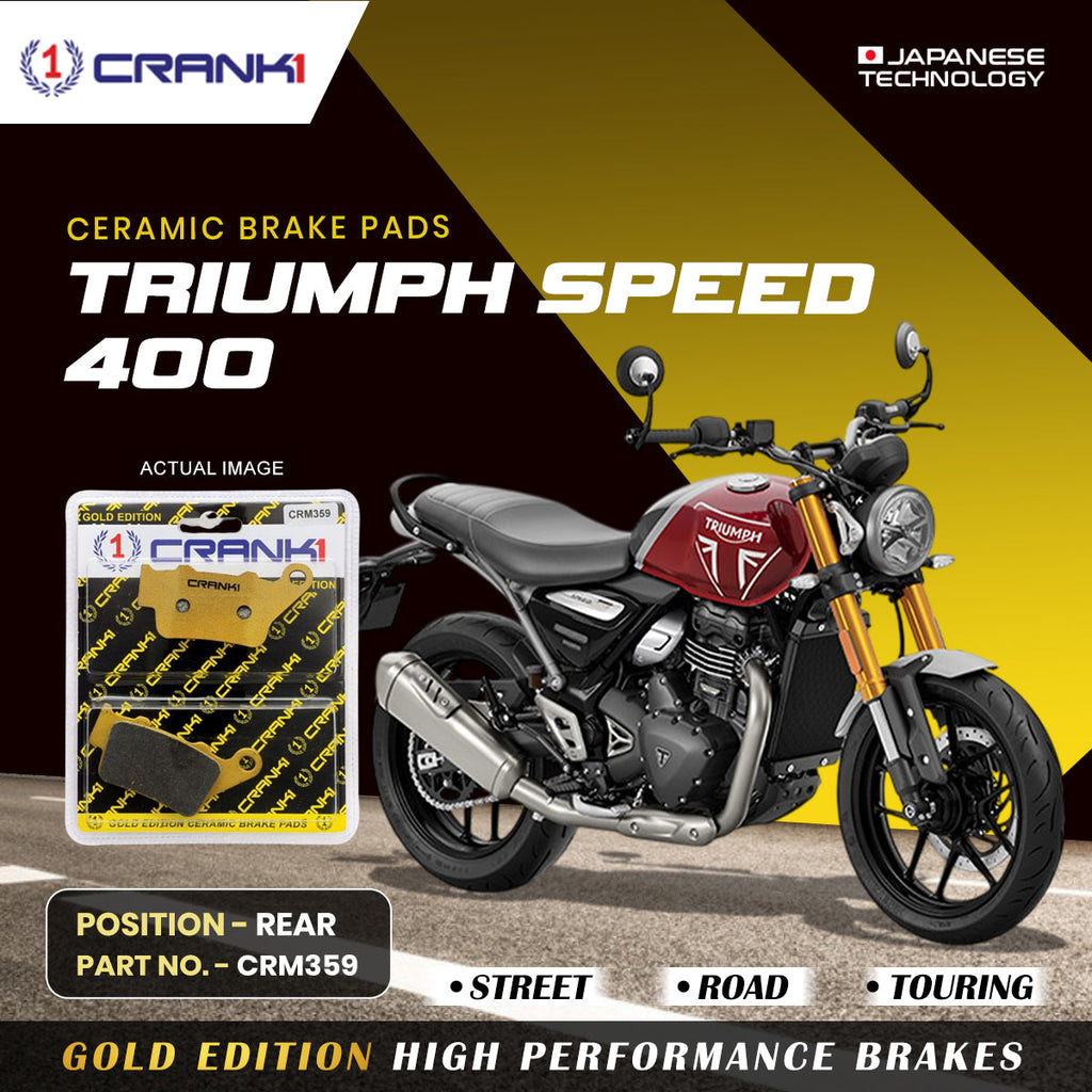 CRANK1 CRM359 ceramic rear brake pads Triumph Speed 400