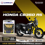CRANK1 Ceramic Rear Brake Pads CRM761 for Honda CB350 RS HH Rated Motorcycle Disc Brake Pads
