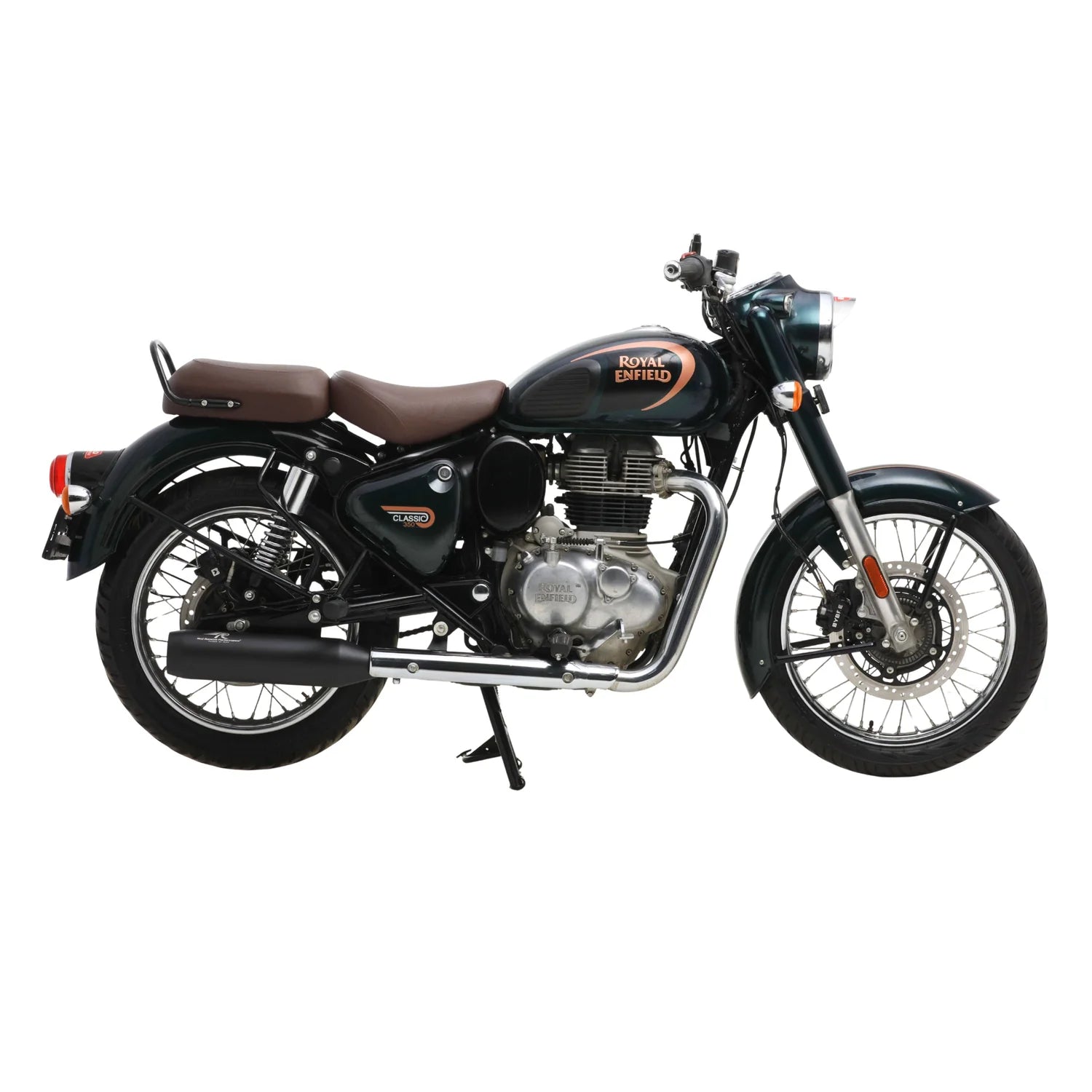 Red Rooster Polestar Pro Black Matte Exhaust for Royal Enfield Classic 350 Reborn