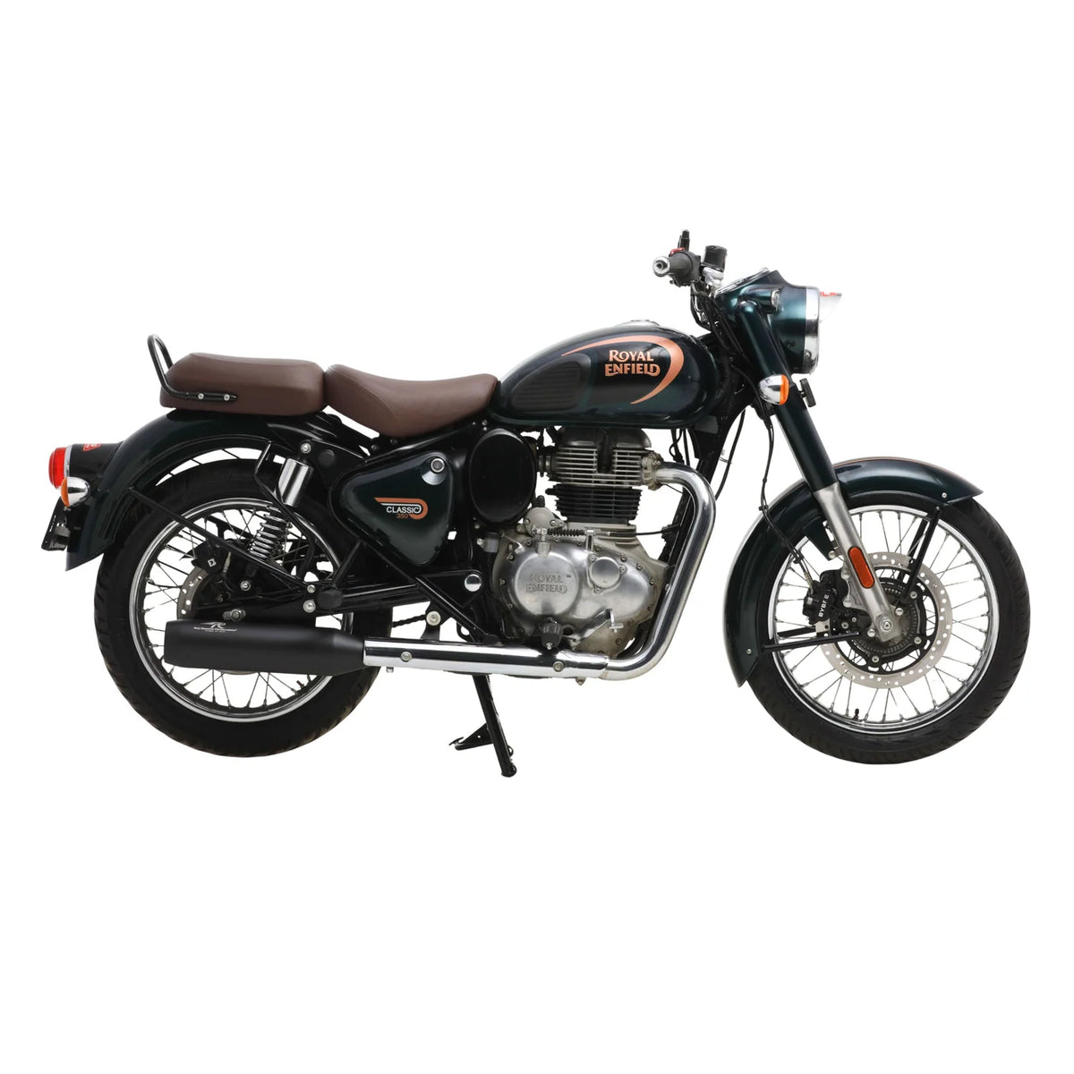 Red Rooster Polestar Pro Black Matte Exhaust for Royal Enfield Classic 350 Reborn