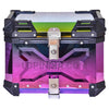 LGP 45L COLOURFULL reflective aluminum motorcycle top box with backrest


