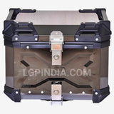 LGP 45L COLOURFULL reflective aluminum motorcycle top box with backrest

