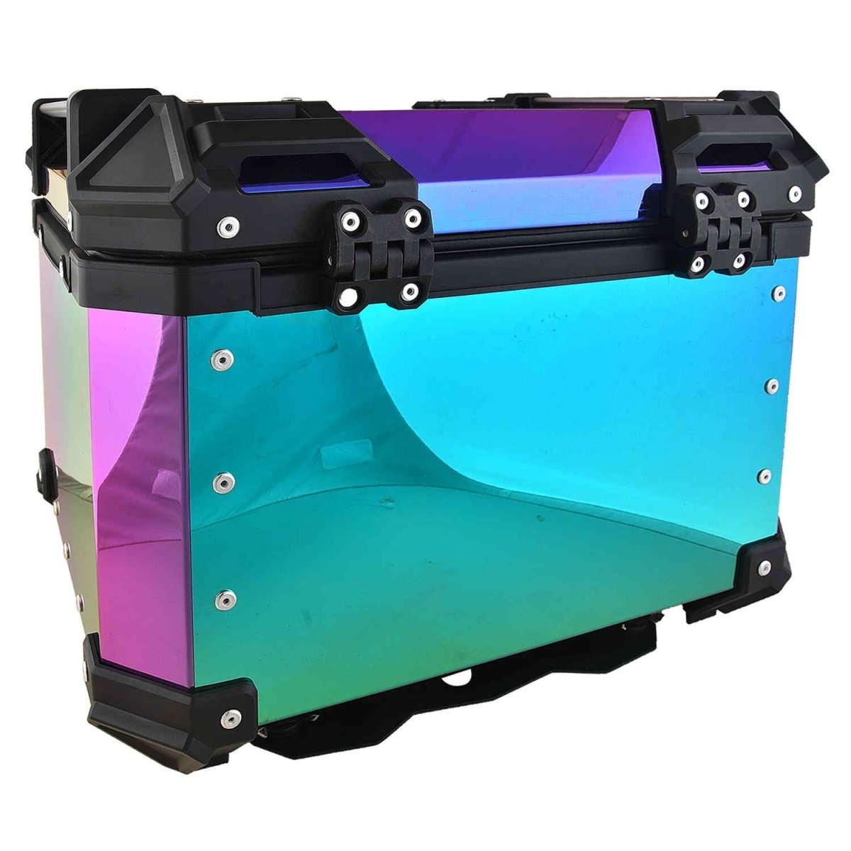 LGP 45L COLOURFULL reflective aluminum motorcycle top box with backrest

