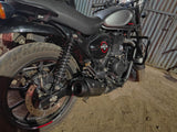 KP Racing Replica Exhaust SS304 Stainless Steel for Royal Enfield Hunter 350 with DB Killer Performance Silencer Lifetime Rust and Accidental Warranty