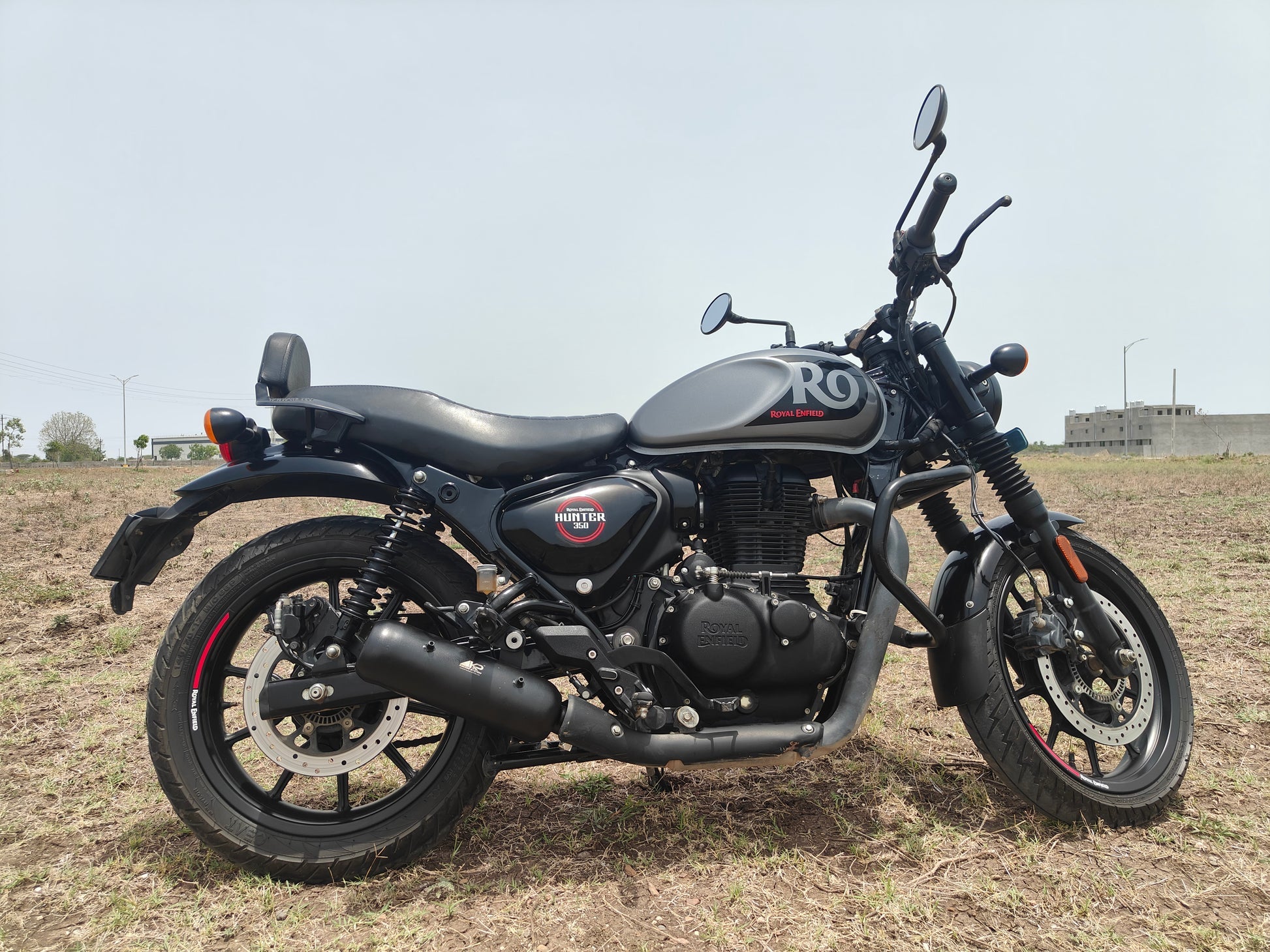 KP Racing Replica Exhaust SS304 Stainless Steel for Royal Enfield Hunter 350 with DB Killer Performance Silencer Lifetime Rust and Accidental Warranty