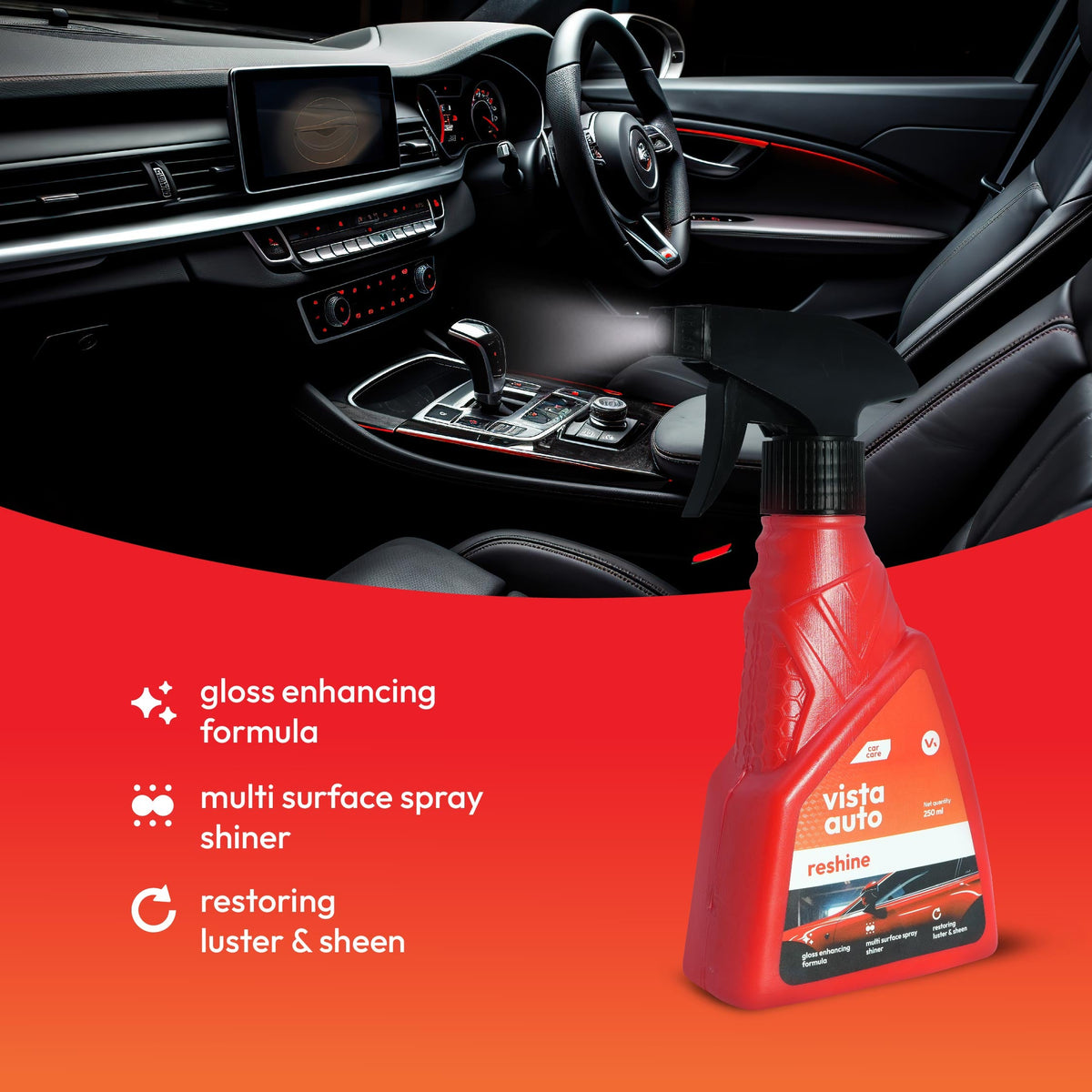 Vista Auto Care Reshine Car and Bike Polish 250ml vehicle gloss

