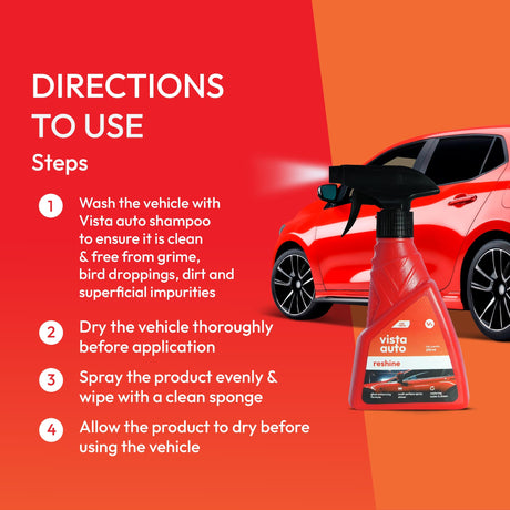 Vista Auto Care Reshine Car and Bike Polish 250ml vehicle gloss

