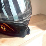 Ridex Titanium helmet chin mount with GoPro installed