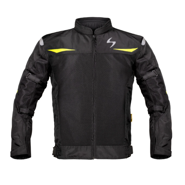 SCALA Blaze Motorcycle Riding Jacket Black Neon with CE Level 2 Armor