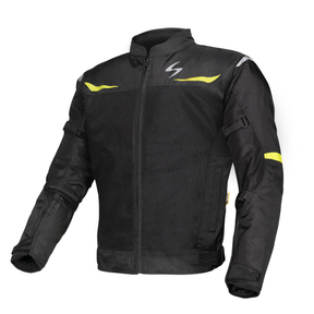 SCALA Blaze Motorcycle Riding Jacket Black Neon with CE Level 2 Armor