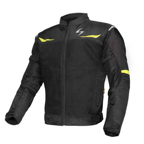SCALA Blaze Motorcycle Riding Jacket Black Neon with CE Level 2 Armor
