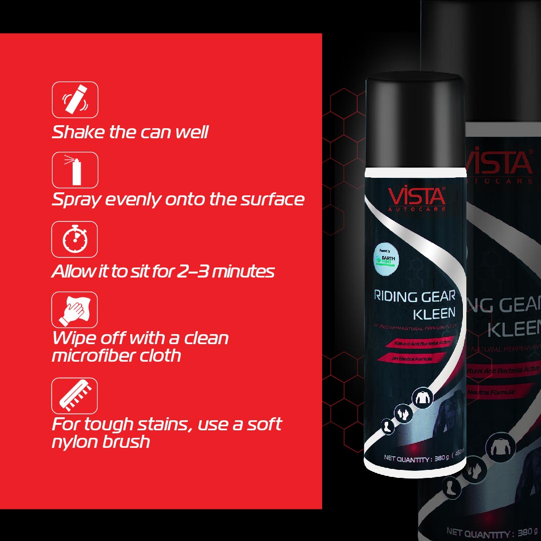 Vista riding gear cleaner foam spray 450ml

