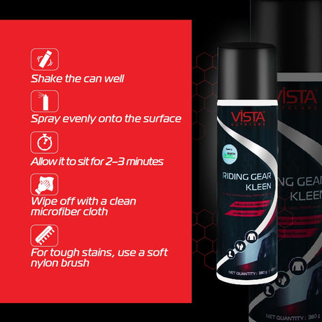 Vista riding gear cleaner foam spray 450ml
