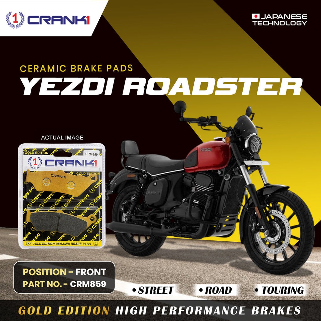 CRANK1 Ceramic Brake Pads for Yezdi Roadster Front Disc Brake CRM859