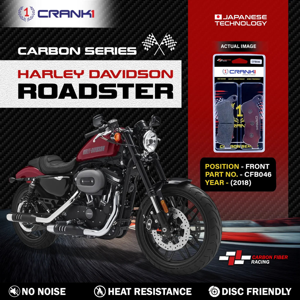 CRANK1 CFB046 carbon front brake pads for Harley-Davidson Roadster 2018