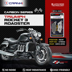 CRANK1 CFB902 carbon rear brake pads for Triumph Rocket 3