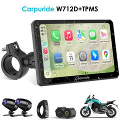 Carpuride W712D 7-inch motorcycle CarPlay display

