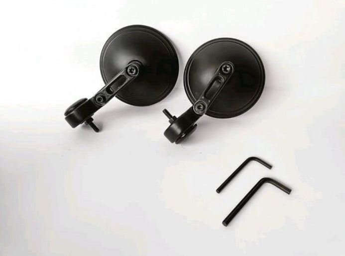 Auto Bird round bar end mirrors black and chrome for Royal Enfield Honda CB Jawa motorcycles universal rear view mirror wide angle design