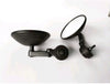 Auto Bird round bar end mirrors black and chrome for Royal Enfield Honda CB Jawa motorcycles universal rear view mirror wide angle design