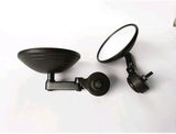 Auto Bird round bar end mirrors black and chrome for Royal Enfield Honda CB Jawa motorcycles universal rear view mirror wide angle design