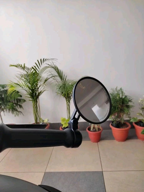 Auto Bird round bar end mirrors black and chrome for Royal Enfield Honda CB Jawa motorcycles universal rear view mirror wide angle design