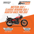 66BHP Race Pro Sintered Brake Pads for Royal Enfield Classic Reborn Meteor Hunter 350 Front 947 Rear 953