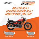 66BHP Race Pro Sintered Brake Pads for Royal Enfield Classic Reborn Meteor Hunter 350 Front 947 Rear 953