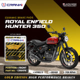 CRANK1 Ceramic Front Brake Pads CRM479 for Royal Enfield Hunter 350 HH Rated Motorcycle Disc Brake Pads