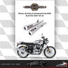 Devil Evolution slip-on exhaust set for Royal Enfield Interceptor 650 and Continental GT 650 stainless steel megaphone silencers