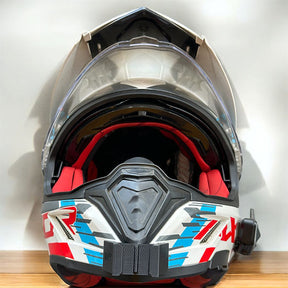 Royal Enfield Optimus helmet chin mount with GoPro installed