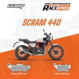 66BHP Race Pro Sintered Brake Pads for Royal Enfield Scram 440 Front 66RP-947 Rear 66RP-953 high performance braking