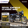 CRANK1 Ceramic Rear Brake Pads CRM479 for Royal Enfield Classic 650 HH Rated Disc Brake Pads