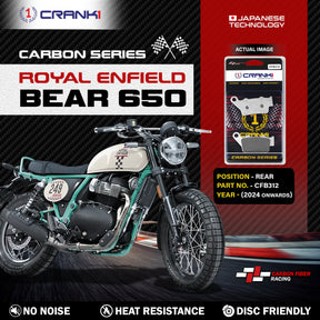 CRANK1 Carbon Rear Brake Pads CFB312 for Royal Enfield Bear 650 2024 Onwards