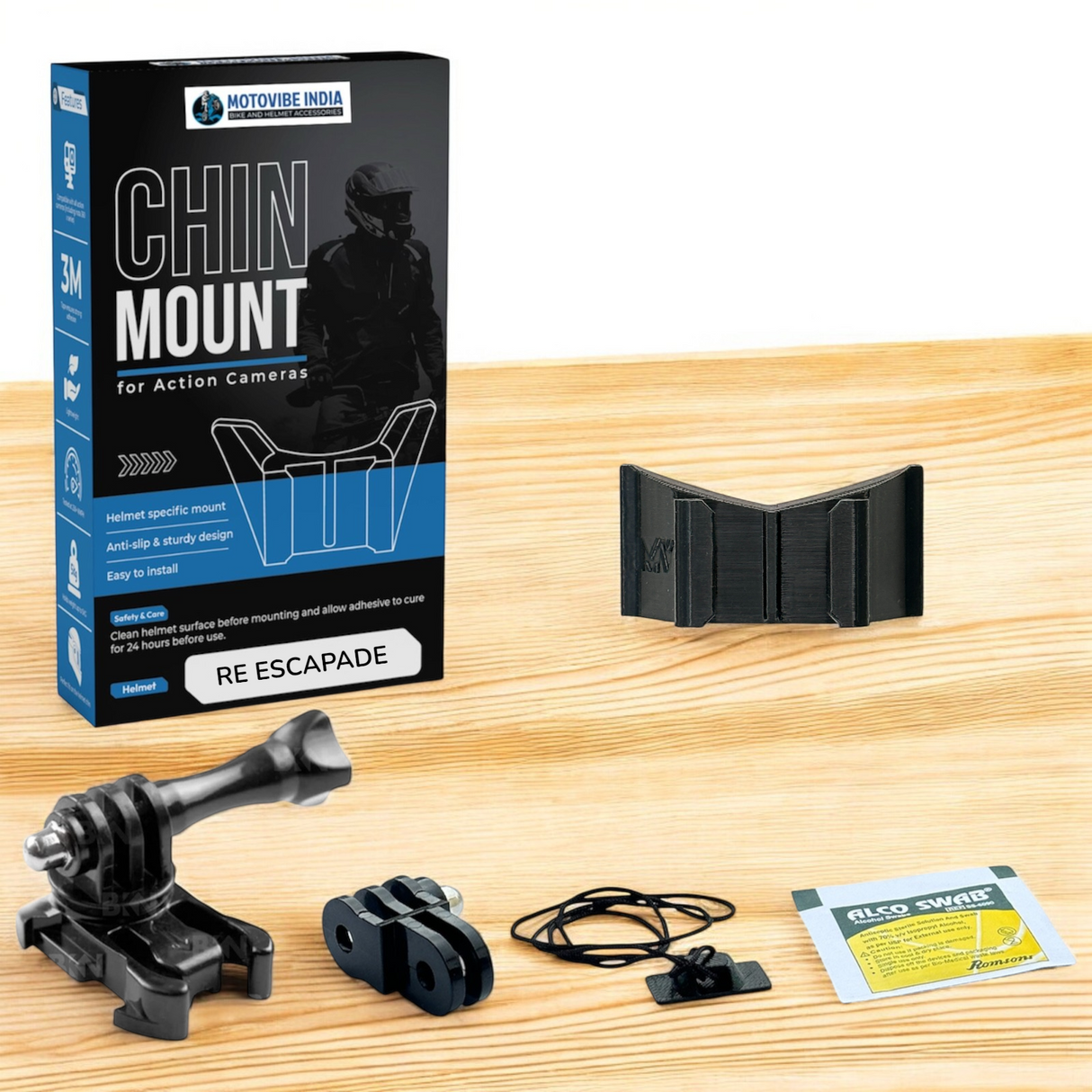 Royal Enfield Escapade helmet chin mount with GoPro camera