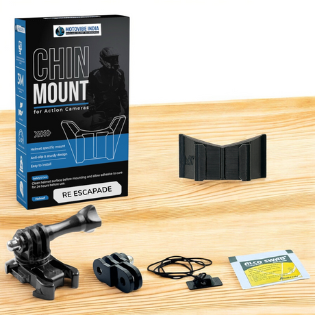 Royal Enfield Escapade helmet chin mount with GoPro camera