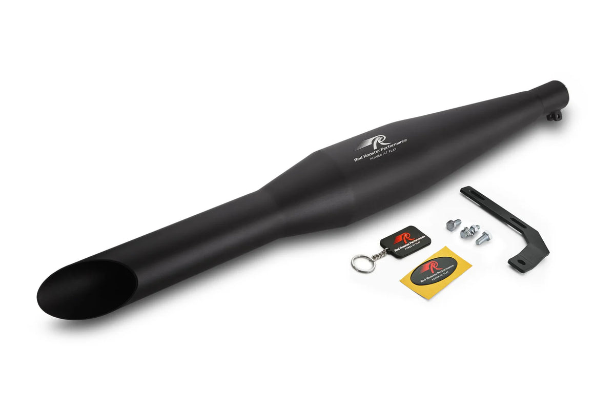 Red Rooster Rumbler Exhaust for Royal Enfield 350 & 500 – Performance Slip-On (Polish / Matte / Black)