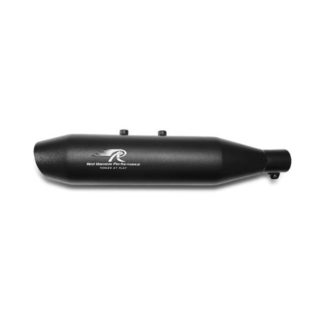 Red Rooster Rumbler Max Black Matte Exhaust for Royal Enfield Hunter 350 Performance Exhaust