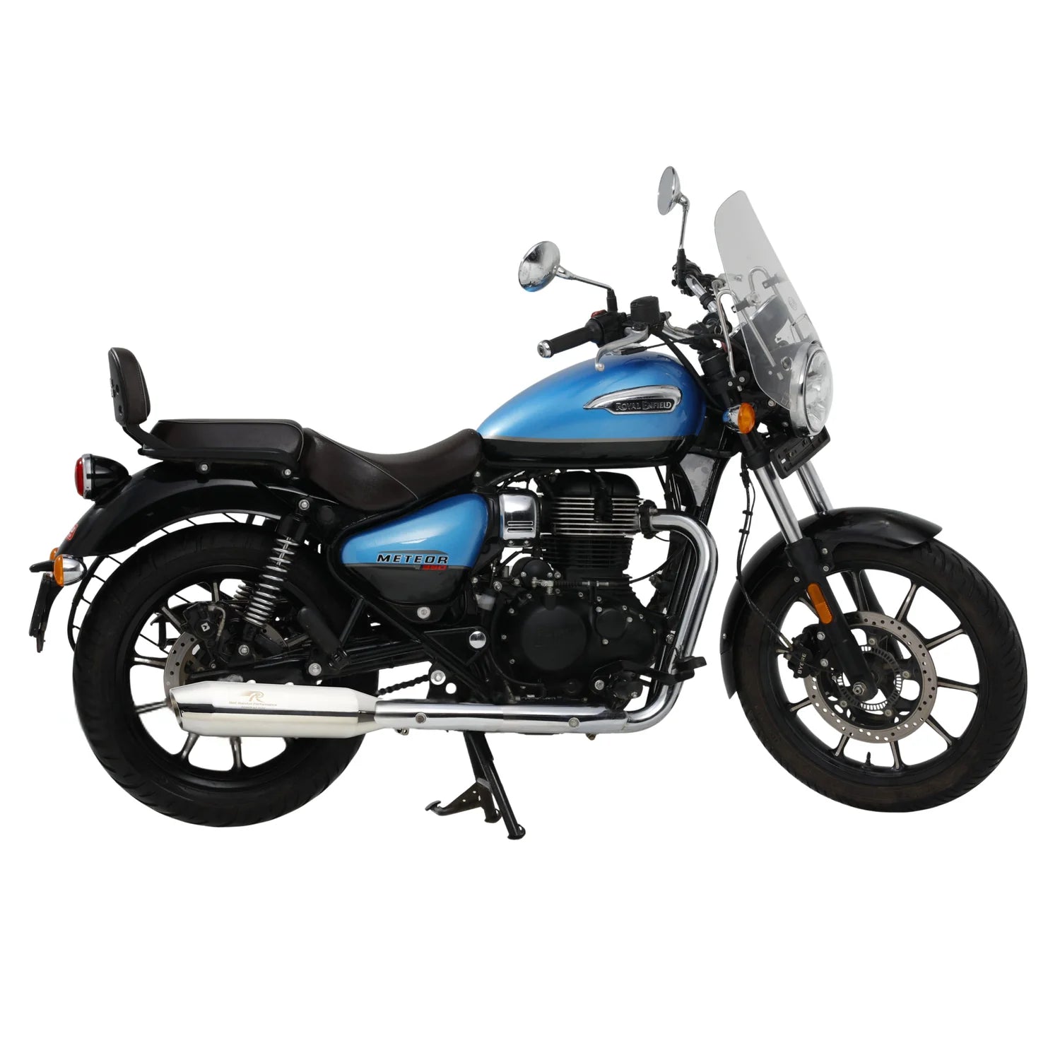 Red Rooster Rumbler Max Matte Exhaust for Royal Enfield Meteor 350 Performance Exhaust