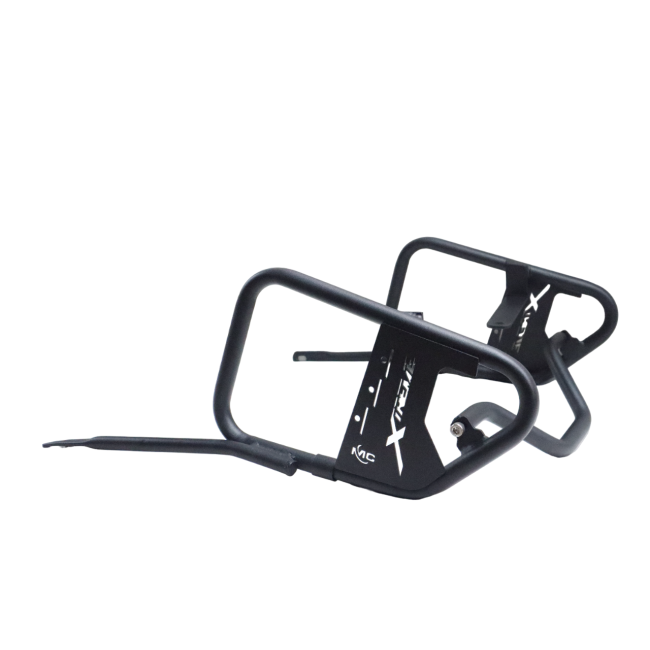 MotoCare saddle stay installed on Hero Xtreme 125R for saddle bag support