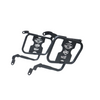 MotoCare saddle stay installed on Jawa 42 FJ motorcycle supporting saddlebags for touring and stability
