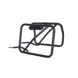 MotoCare plate-free saddle stay installed on Hero Xpulse motorcycle supporting saddlebags for touring and off-road use