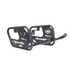 MotoCare saddle stay with plate installed on TVS Apache RTR 160 side view